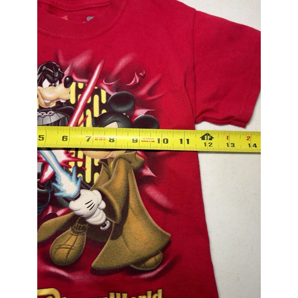 Disney Star Wars Mickey Jedi Darth Goofy Vader Shirt Kids XS 2-4 Double-Sided - Picture 5 of 5